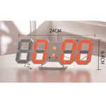 Sveglia LED 3D da parete con luce USB 29,5x5,5x10,5 cm