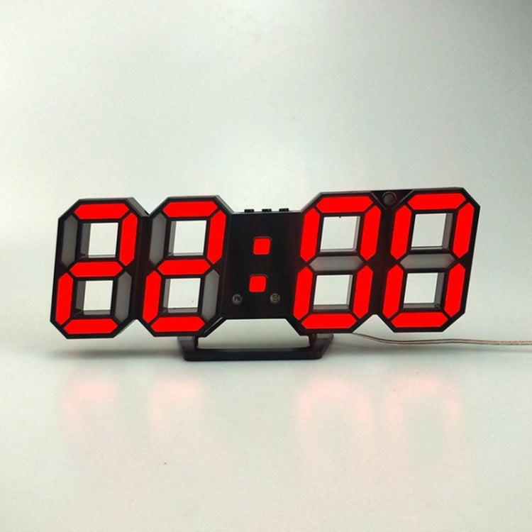 Sveglia LED 3D da parete con luce USB 29,5x5,5x10,5 cm