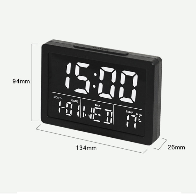 Sveglia elettronica da comodino con orologio LED grande