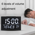 Sveglia elettronica da comodino con orologio LED grande
