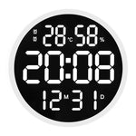 Orologio da parete LED 12 pollici con temperatura e umidità