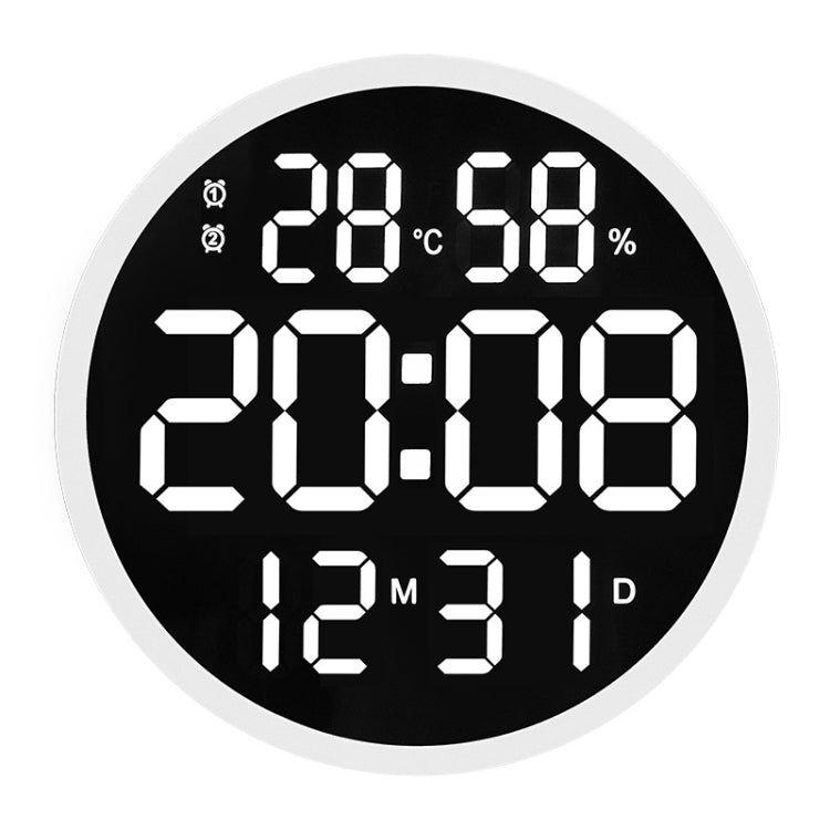 Orologio da parete LED 12 pollici con temperatura e umidità