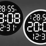 Orologio da parete LED 12 pollici con temperatura e umidità