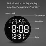 Orologio da parete LED 12 pollici con temperatura e umidità