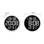 Orologio da parete LED 12 pollici con temperatura e umidità