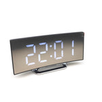 Orologio elettronico curvo con sveglia e display LED