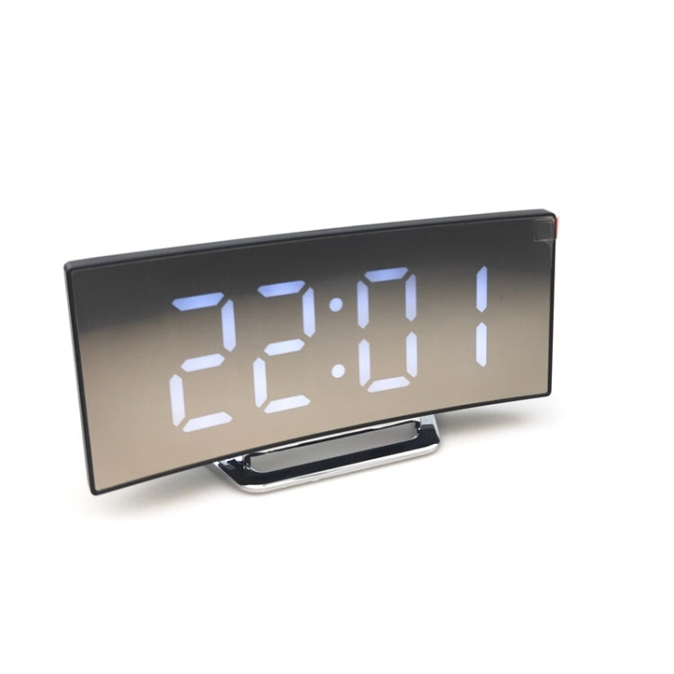 Orologio elettronico curvo con sveglia e display LED