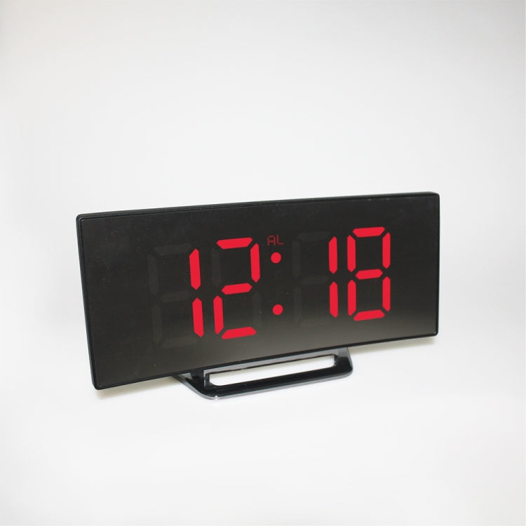 Orologio elettronico curvo con sveglia e display LED