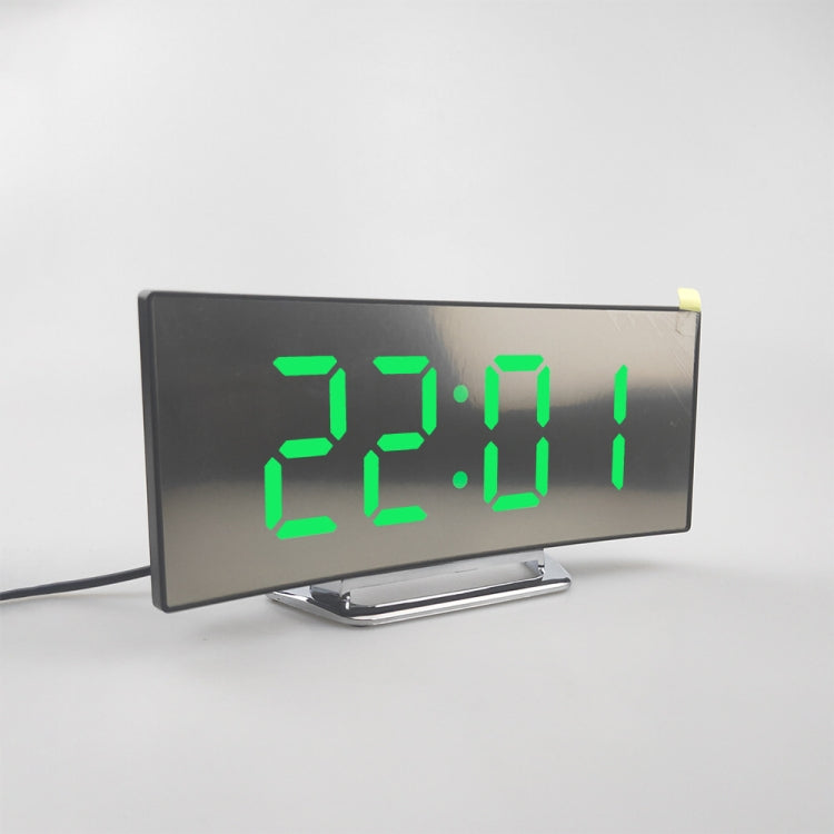 Orologio elettronico curvo con sveglia e display LED