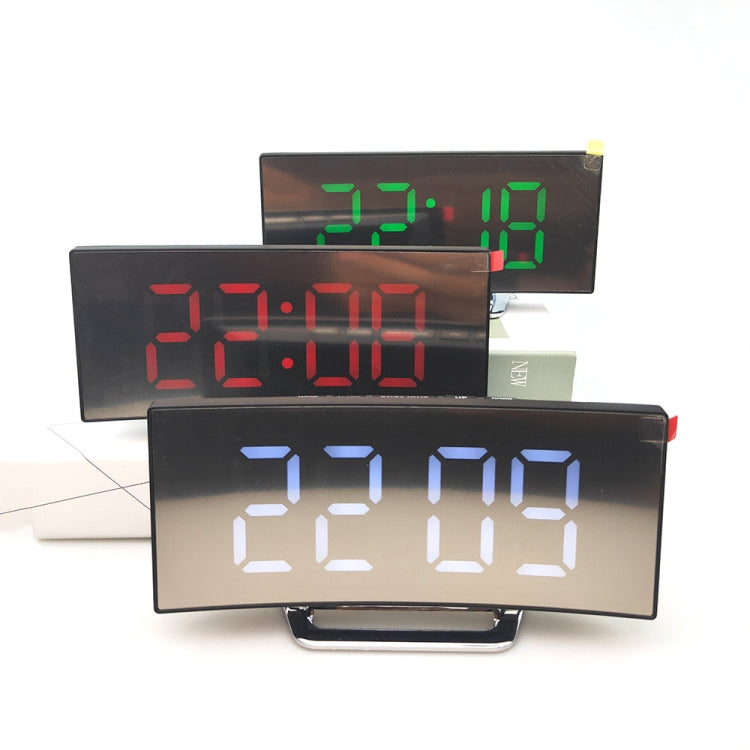 Orologio elettronico curvo con sveglia e display LED