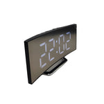 Orologio elettronico curvo con sveglia e display LED