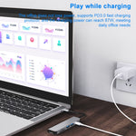 Hub USB-C 6 in 1 con HDMI 4K, slot SD/TF e USB 3.0