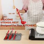 Mensola porta cucchiaio in silicone 2 in 1 grande e media
