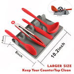 Mensola porta cucchiaio in silicone 2 in 1 grande e media