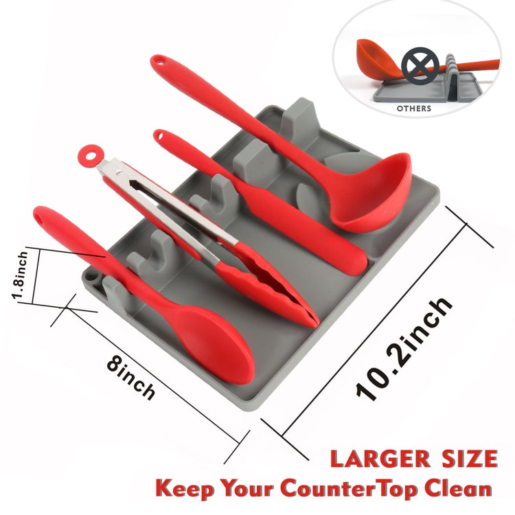 Mensola porta cucchiaio in silicone 2 in 1 grande e media
