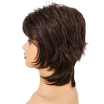 Parrucca capelli corti donna Full Bangs marrone