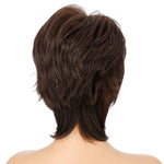 Parrucca capelli corti donna Full Bangs marrone