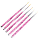Set 2 pennelli nail art 5 in 1 nylon 7-20mm