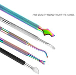 Set strumenti nail art in acciaio inox per cuticole