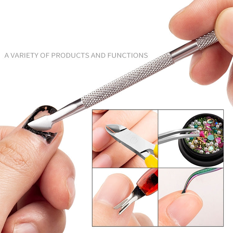 Set strumenti nail art in acciaio inox per cuticole