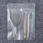 Set strumenti nail art in acciaio inox per cuticole