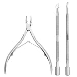 Set strumenti nail art in acciaio inox per cuticole