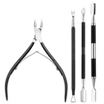 Set strumenti nail art in acciaio inox per cuticole