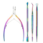Set strumenti nail art in acciaio inox per cuticole