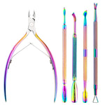 Set strumenti nail art in acciaio inox per cuticole