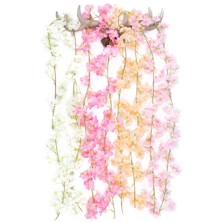 Vite decorativa fiori in plastica rattan Sakura 1,8m