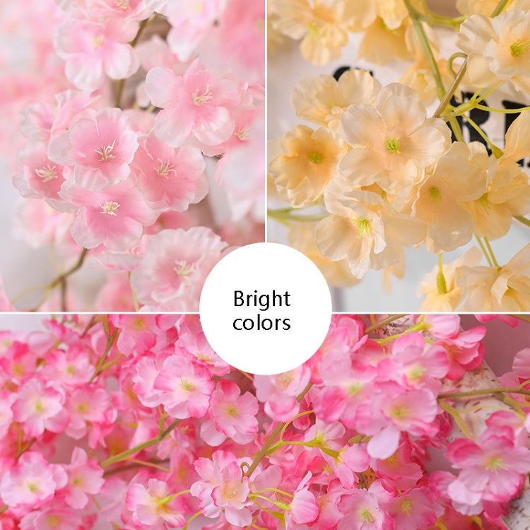 Vite decorativa fiori in plastica rattan Sakura 1,8m