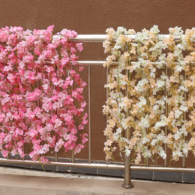 Vite decorativa fiori in plastica rattan Sakura 1,8m