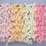 Vite decorativa fiori in plastica rattan Sakura 1,8m