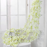Vite decorativa fiori in plastica rattan Sakura 1,8m