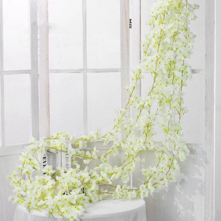 Vite decorativa fiori in plastica rattan Sakura 1,8m