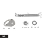 Chiodo espansivo in acciaio inox M8 e M10 per arrampicata