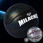 Pallone Basket Numero 7 PU Riflettente Arcobaleno