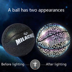 Pallone Basket Numero 7 PU Riflettente Arcobaleno