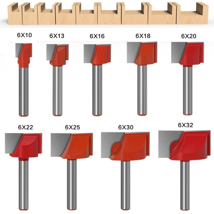 Fresa T-slot 9 in 1 per lavorazione legno gambo 6 mm