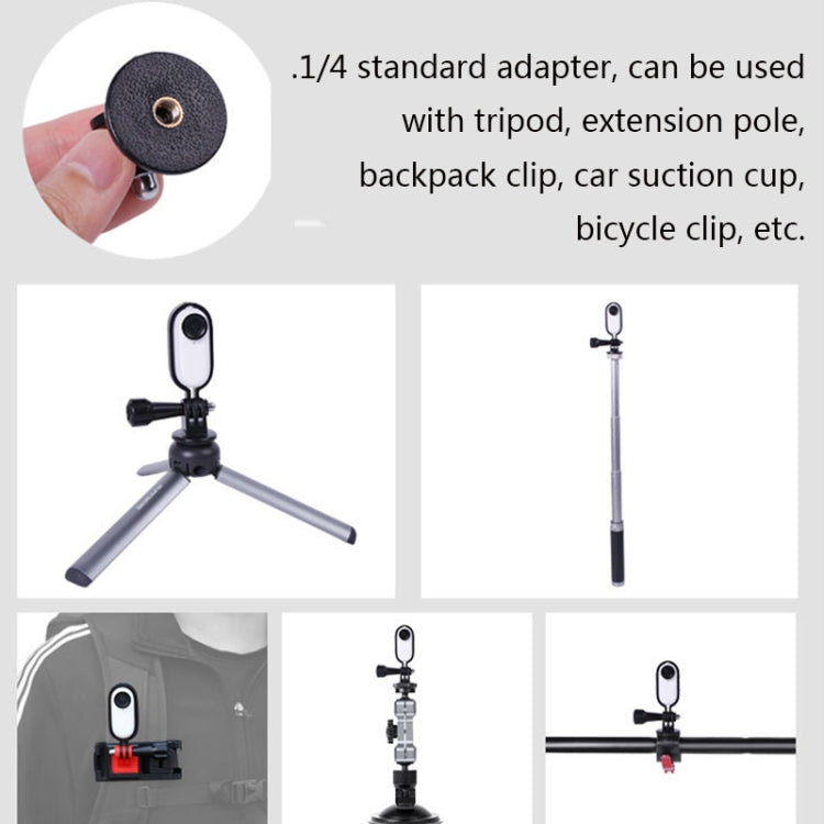 Staffa montaggio stabilizzatore Insta360 GO in lega alluminio