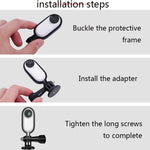 Staffa montaggio stabilizzatore Insta360 GO in lega alluminio