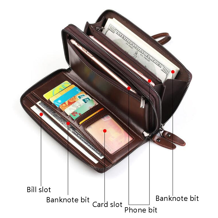 Portafoglio uomo in pelle PU multifunzione WEIXIER W88