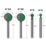 Set coltelli da intaglio sferico per legno con manico dritto