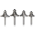 Set 4 teste taglierina angolo tondo in carburo