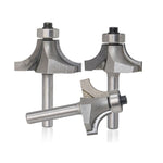 Set 4 teste taglierina angolo tondo in carburo