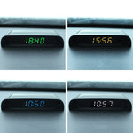 Orologio da auto con luce notturna solare Orologio elettronico automobilistico Temperatura, Time+Date+Week+Temperature