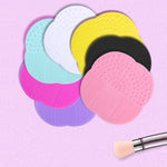 Tampone pulizia spazzola cosmetica in silicone 5 pezzi