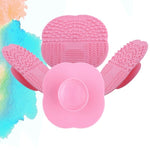 Tampone pulizia spazzola cosmetica in silicone 5 pezzi