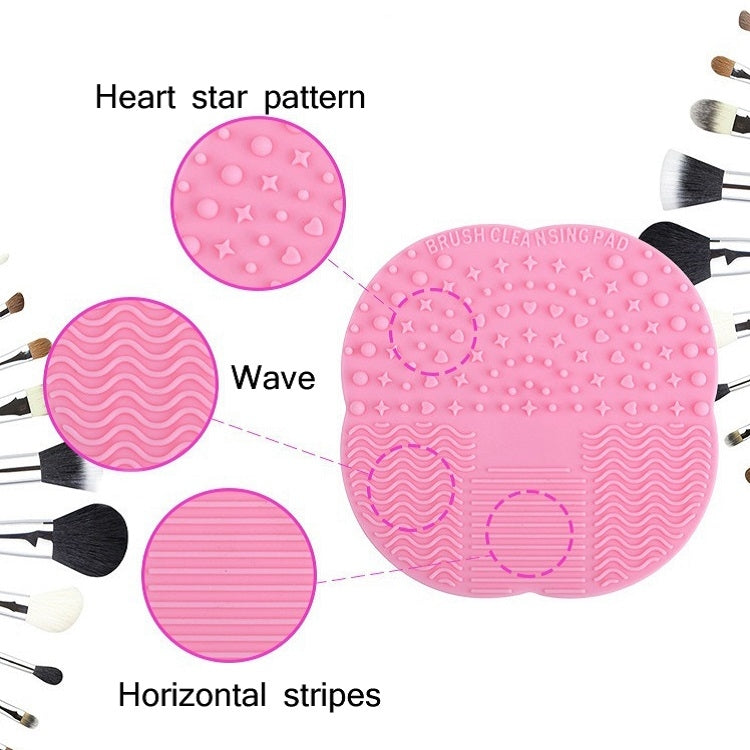 Tampone pulizia spazzola cosmetica in silicone 5 pezzi