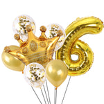 Set 2 palloncini corona dorata in pellicola alluminio